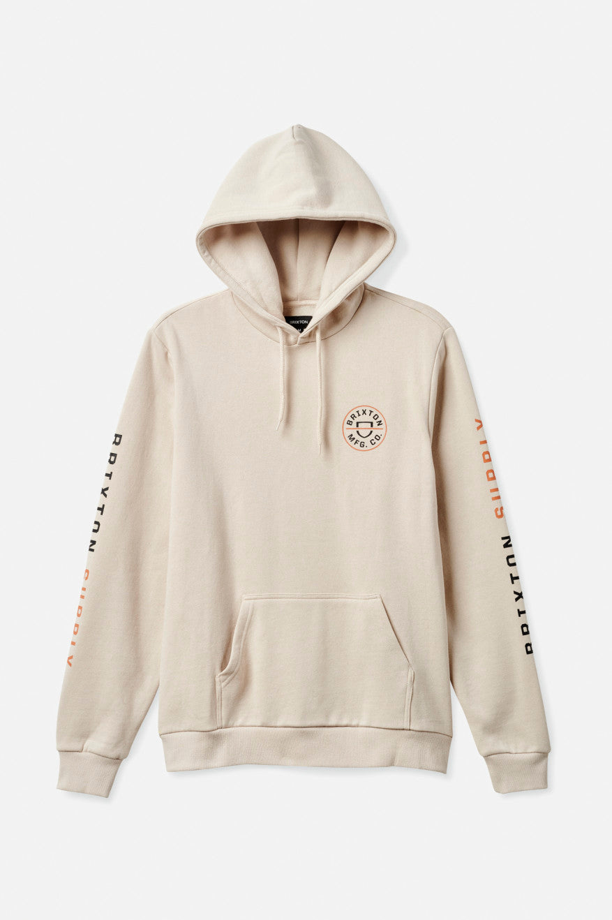 Men's Brixton Crest Hoodie Beige / Orange / Black | 1904856-OX