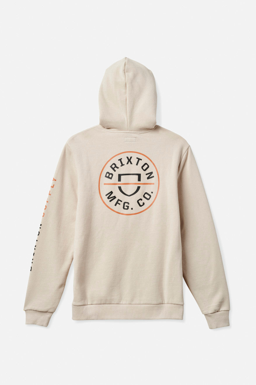 Men's Brixton Crest Hoodie Beige / Orange / Black | 1904856-OX