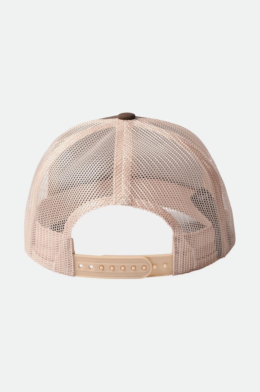 Men's Brixton Crest NetPlus MP Mesh Cap Caps Brown | 2987456-DK