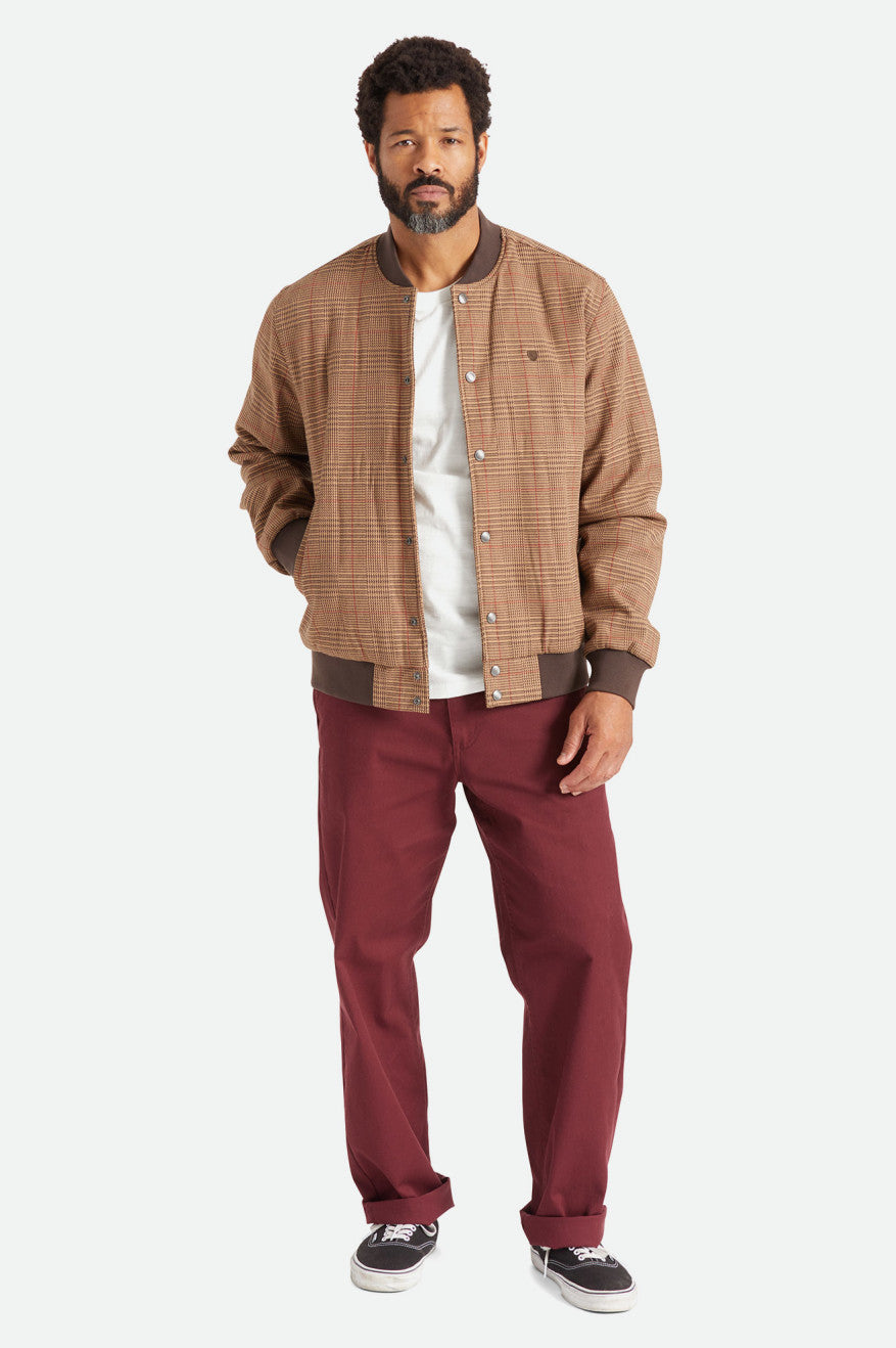 Men's Brixton Dillinger Bomber Jackets Brown | 2865409-CJ