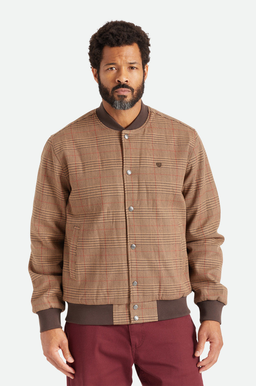 Men's Brixton Dillinger Bomber Jackets Brown | 2865409-CJ