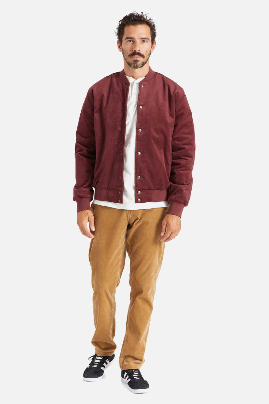 Men's Brixton Dillinger Bomber Jackets Red | 3928704-UN