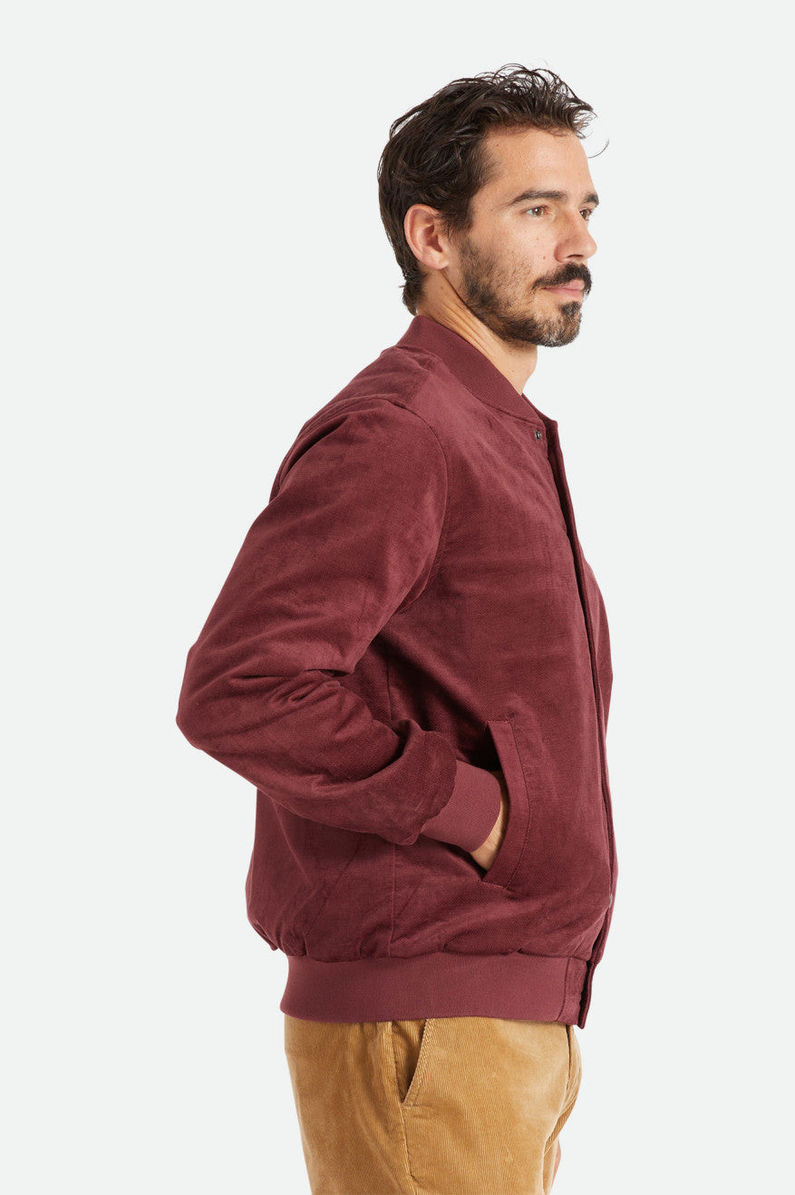 Men's Brixton Dillinger Bomber Jackets Red | 3928704-UN