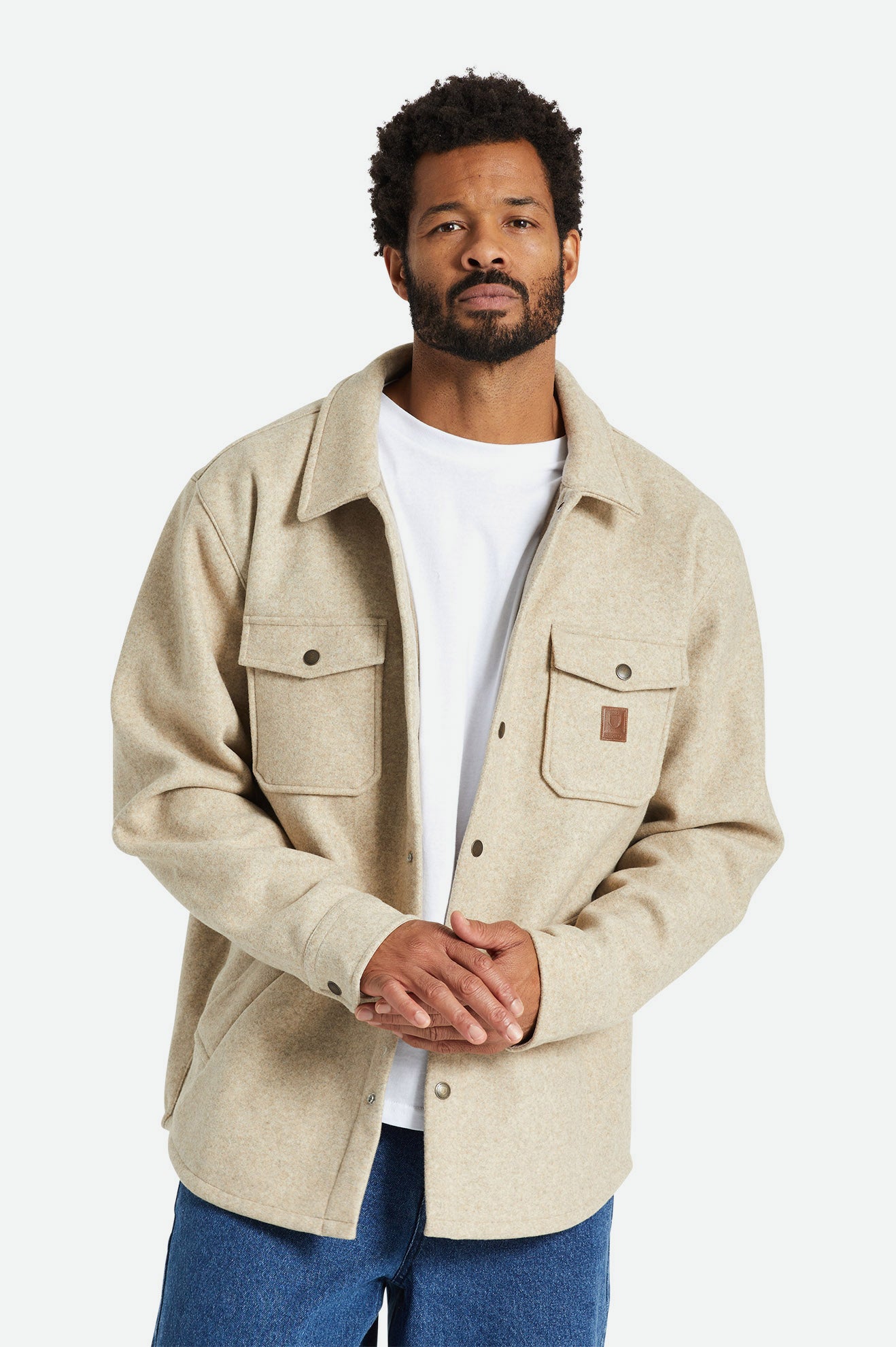 Men\'s Brixton Durham Reserve Jackets Beige | 3968071-SC