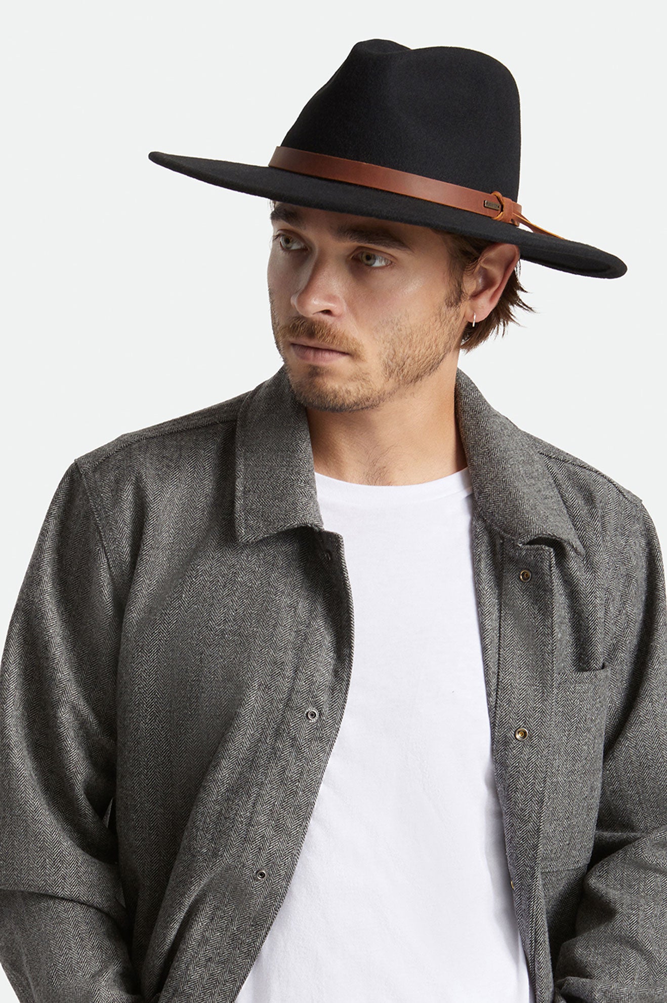 Men's Brixton Field Proper Hats Black | 1328506-IJ