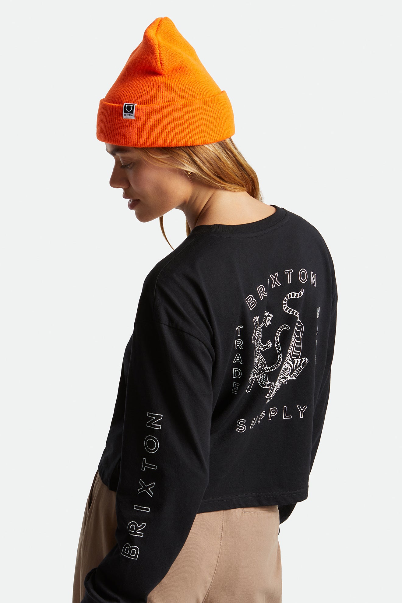 Men's Brixton Harbor Beta Watch Cap Beanie Orange | 1982645-VA