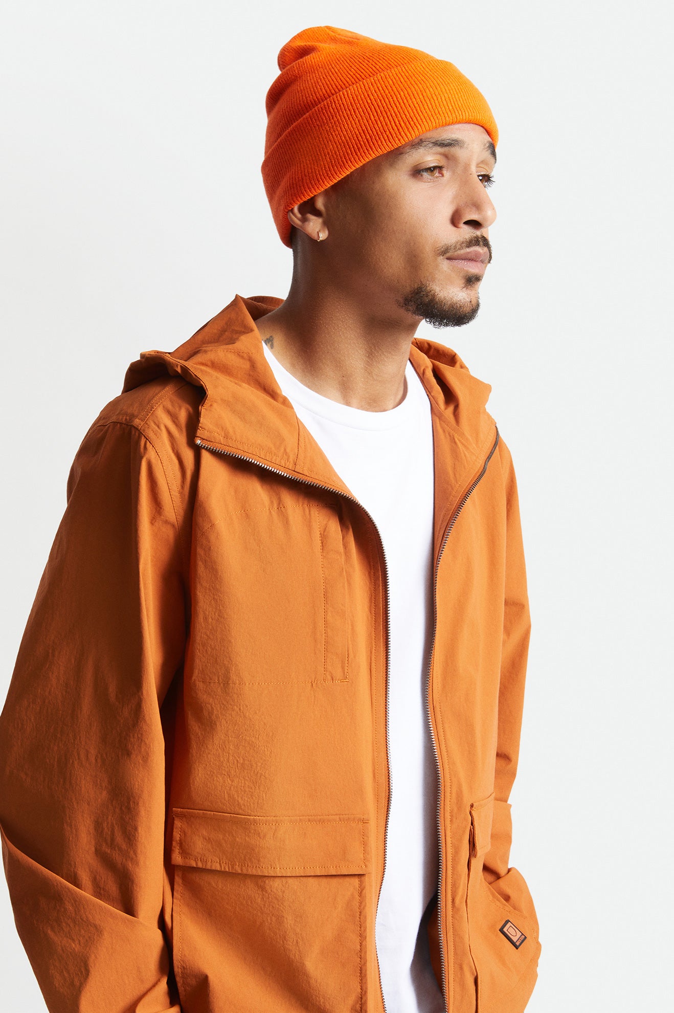 Men's Brixton Harbor Beta Watch Cap Beanie Orange | 1982645-VA