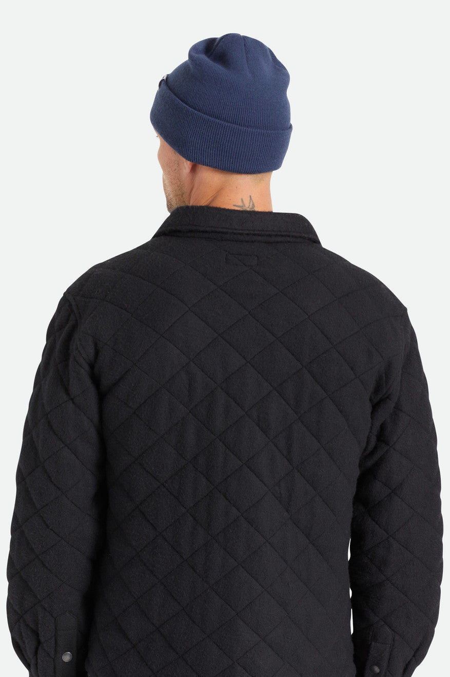 Men's Brixton Harbor Beta Watch Cap Beanie Navy | 4038976-NG