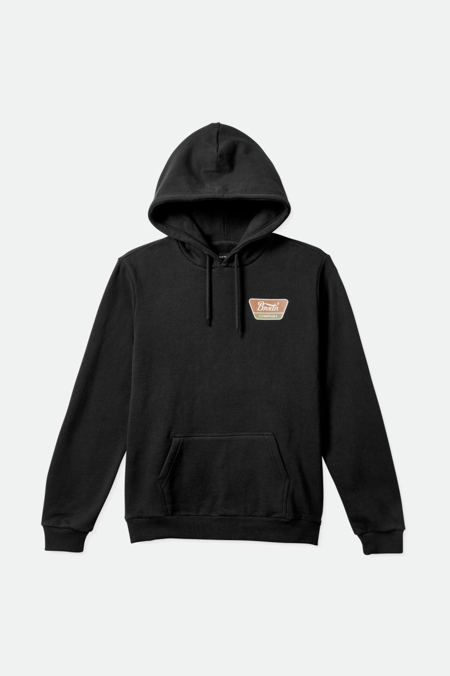 Men's Brixton Linwood Hoodie Black | 0392847-NG