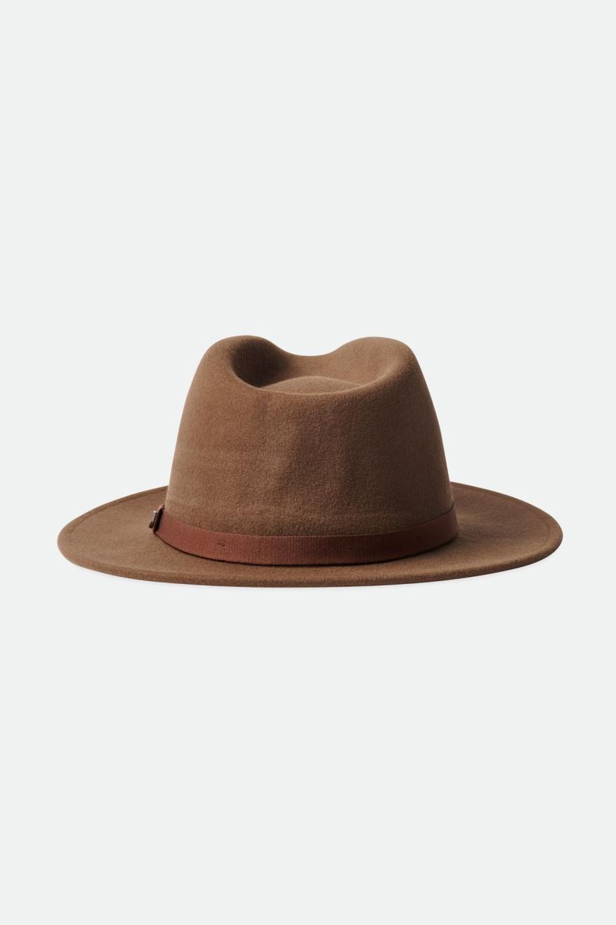 Men's Brixton Messer Packable Fedoras Brown | 8205179-BV