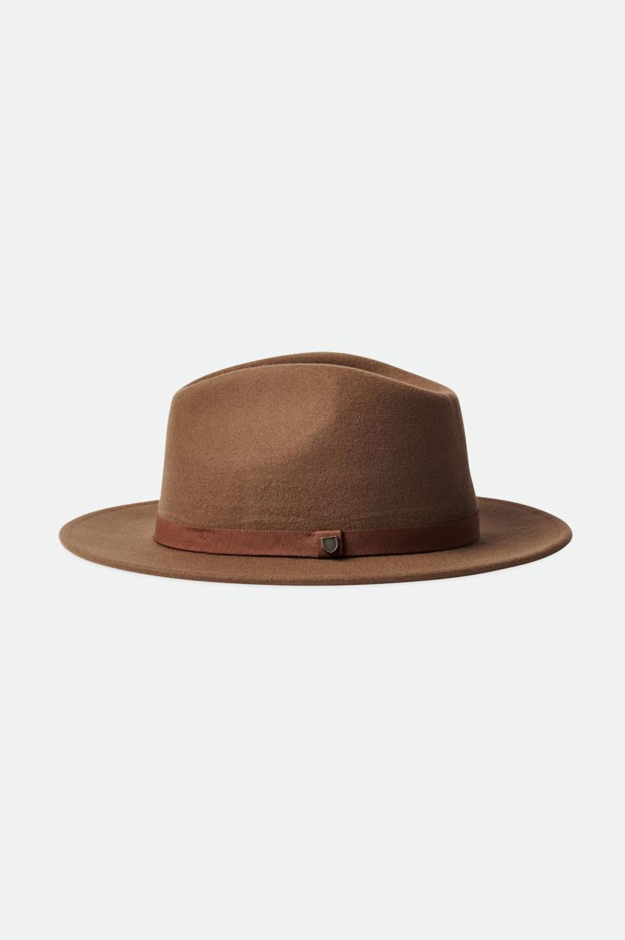 Men's Brixton Messer Packable Fedoras Brown | 8205179-BV