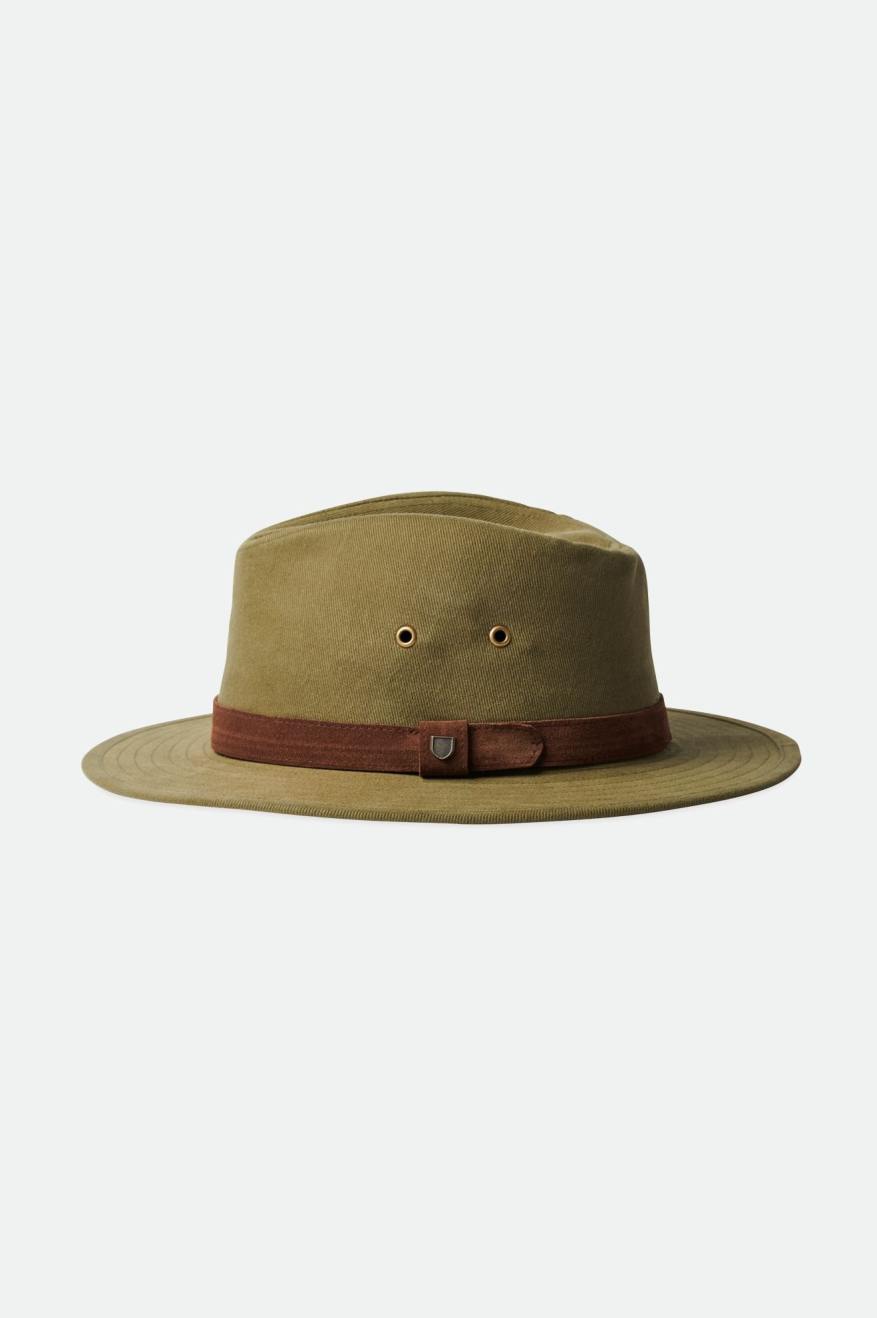 Men's Brixton Messer Utility Adventure Fedoras Olive | 4621978-PD