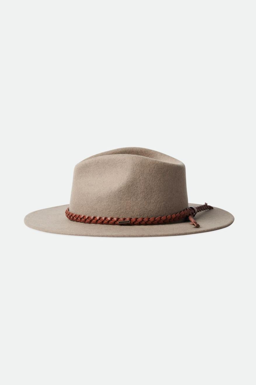 Men's Brixton Messer Western Fedoras Beige | 2806941-IW