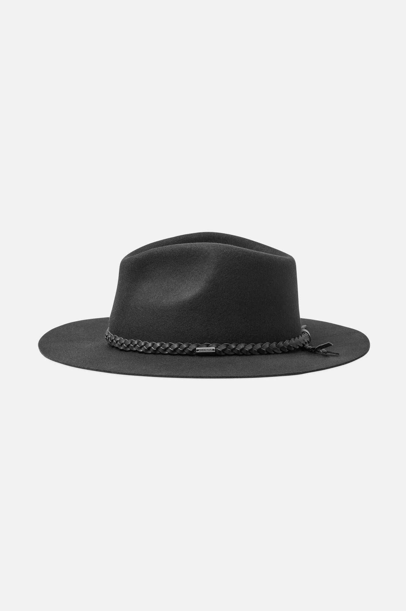 Men's Brixton Messer Western Fedoras Black | 8739150-XI