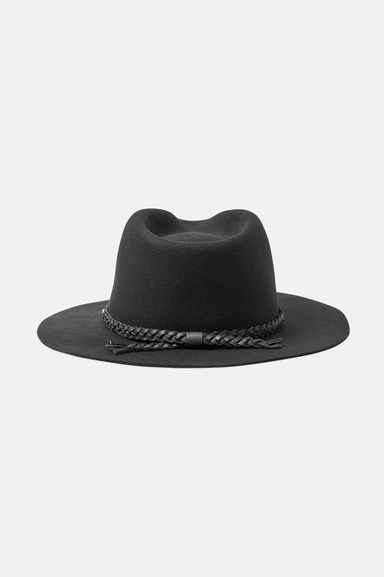 Men's Brixton Messer Western Fedoras Black | 8739150-XI