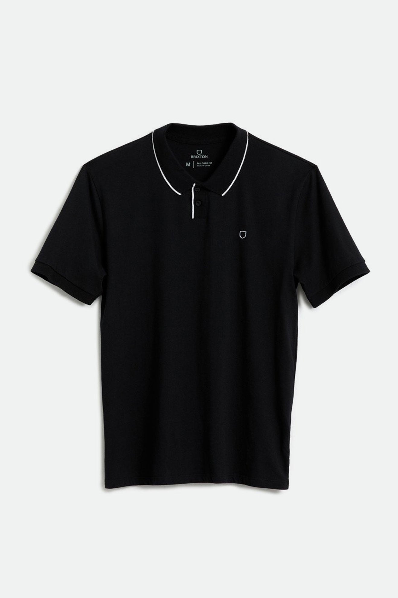 Men's Brixton Proper S/S Polo Knitwear Black | 3045127-JQ