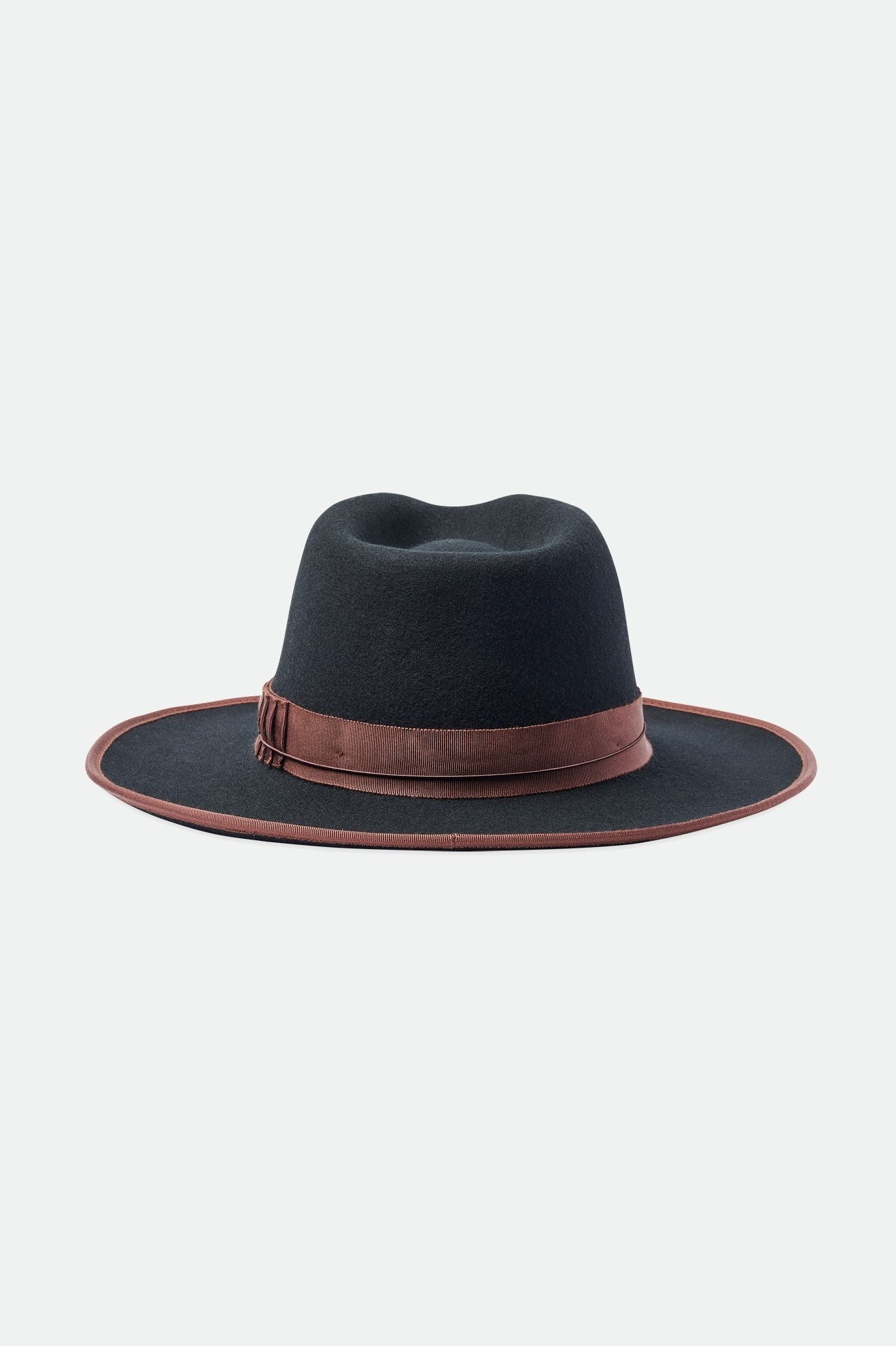 Men's Brixton Reno Fedoras Black / Brown | 9736802-PR