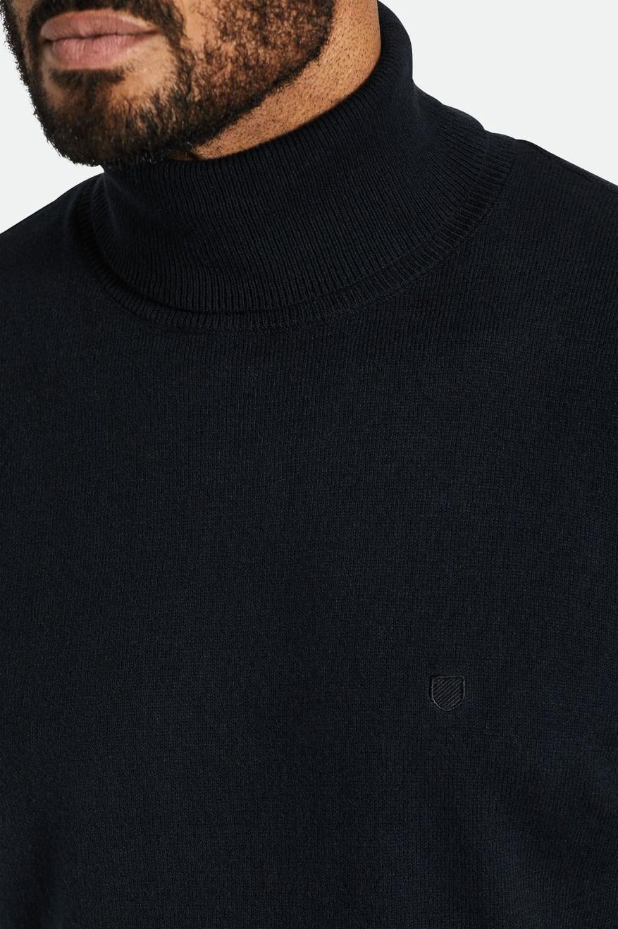 Men's Brixton Reserve Cashmere L/S Turtleneck Knitwear Black | 1746382-CK