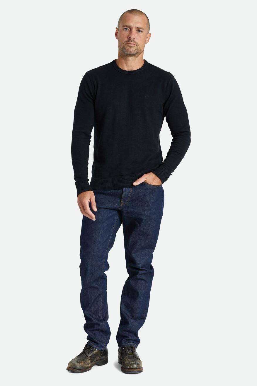 Men's Brixton Reserve Cashmere Sweater Knitwear Black | 6453890-NR