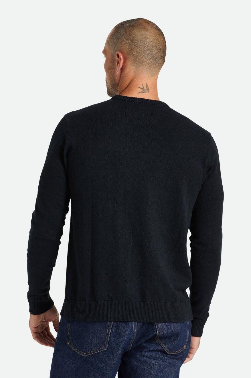 Men's Brixton Reserve Cashmere Sweater Knitwear Black | 6453890-NR