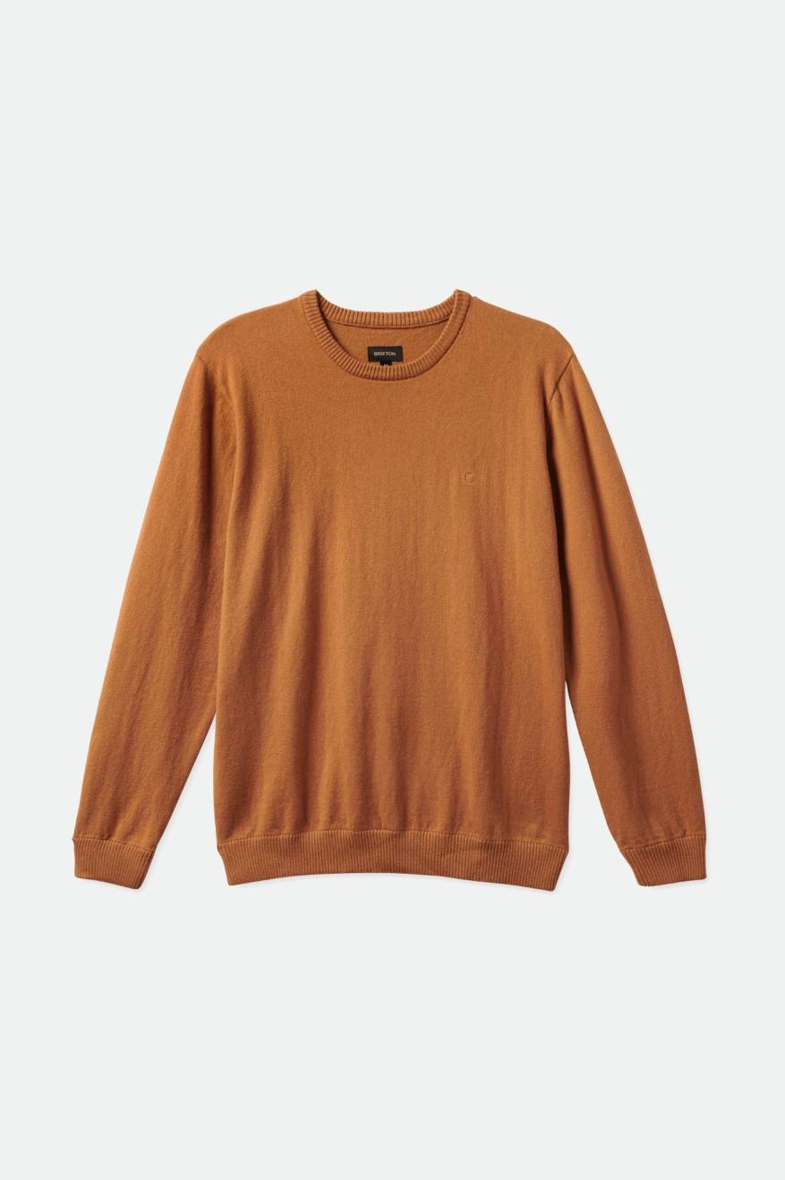 Men's Brixton Reserve Cashmere Sweater Knitwear Brown | 8052694-FA