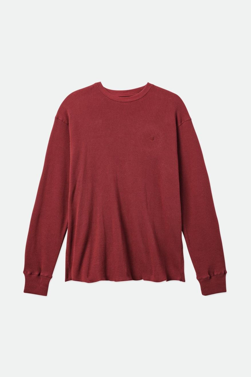 Men's Brixton Reserve Thermal L/S Knitwear Red | 8032714-LP