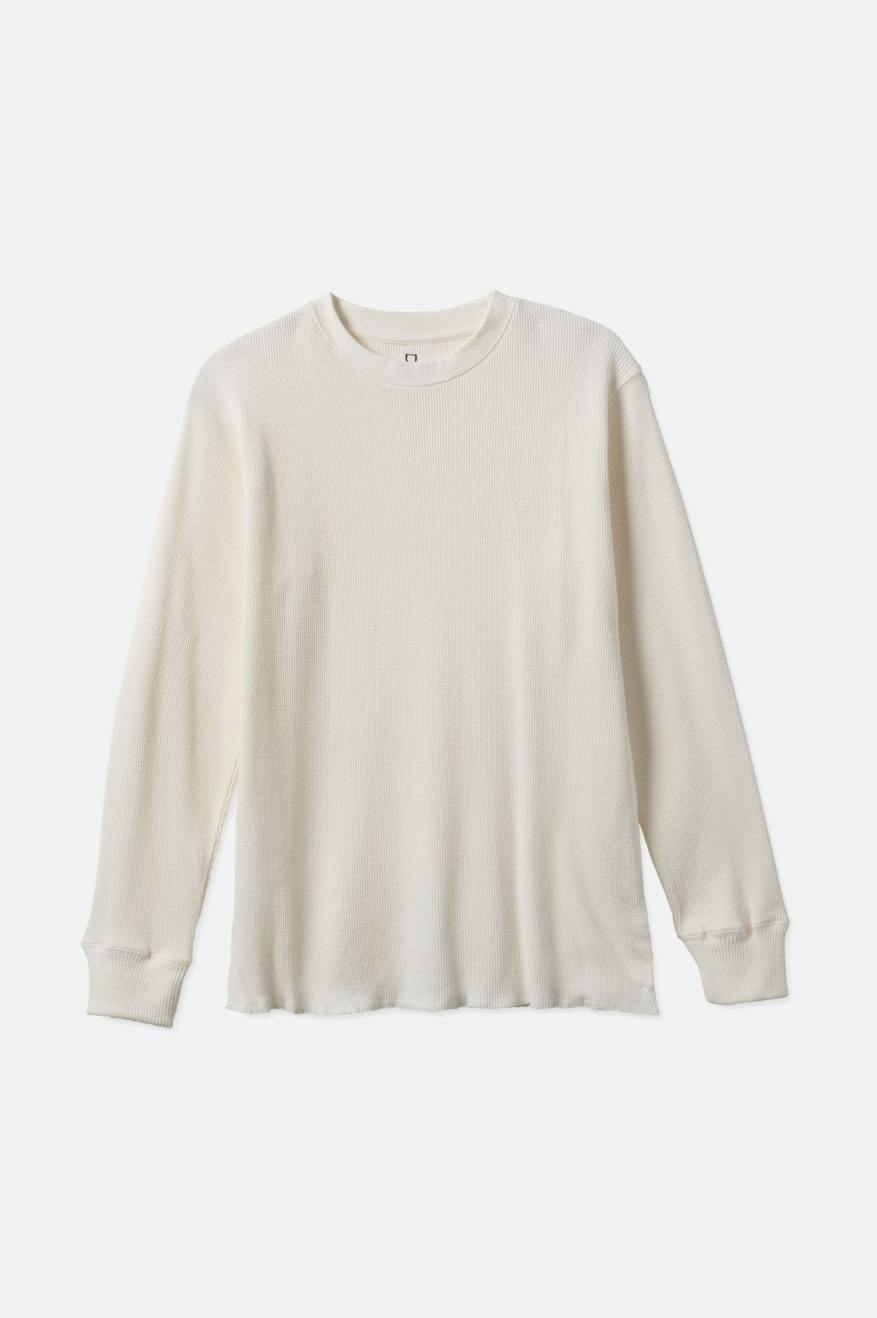 Men's Brixton Reserve Thermal L/S Tops White | 2904361-FG