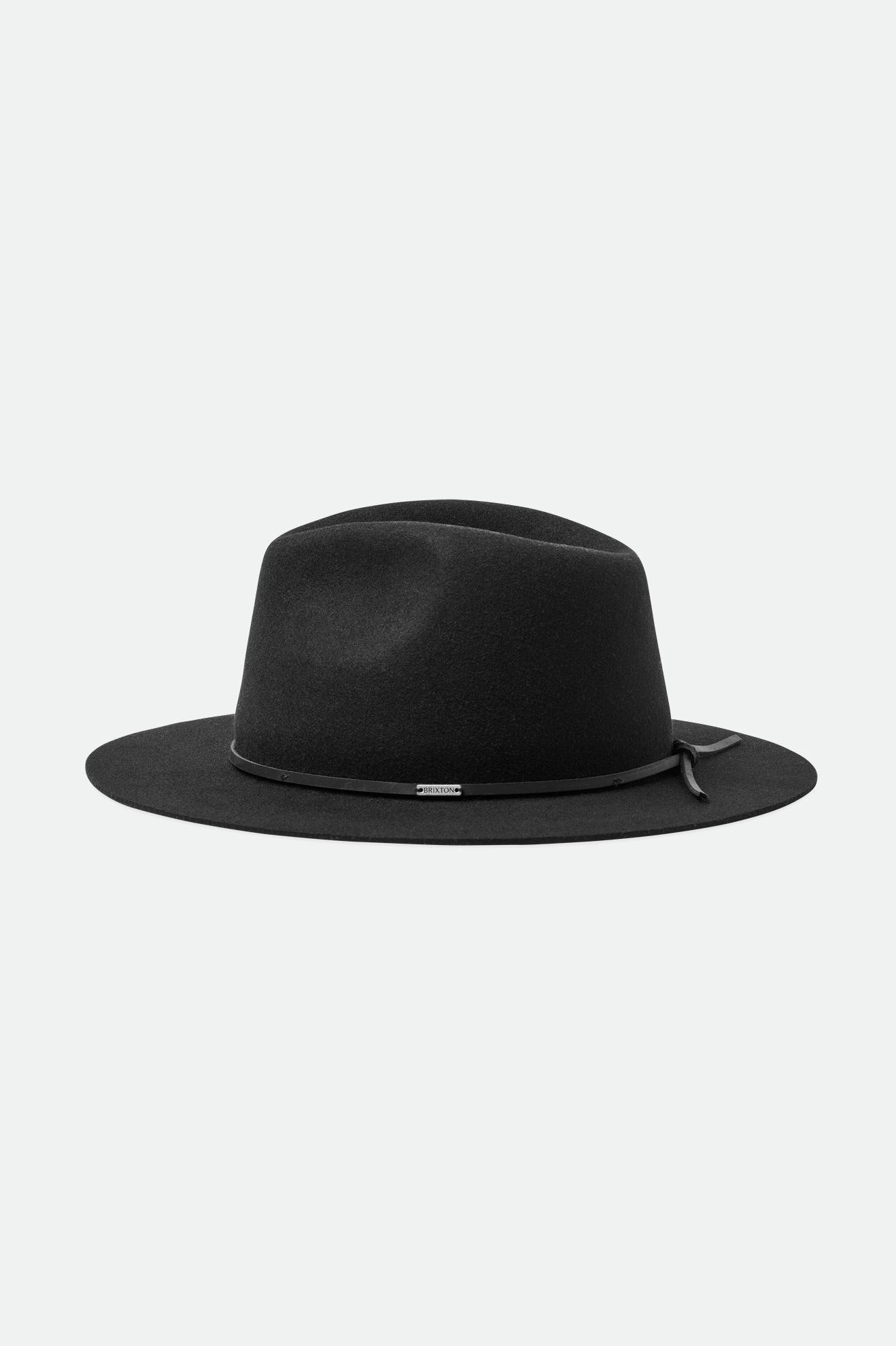 Men's Brixton Wesley Fedoras Black | 1394608-KV