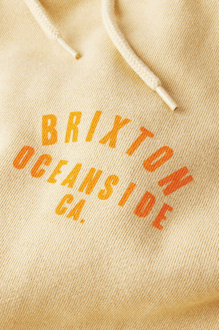 Men's Brixton Woodburn Oceanside Fleece Hoodie Orange | 0479586-BI