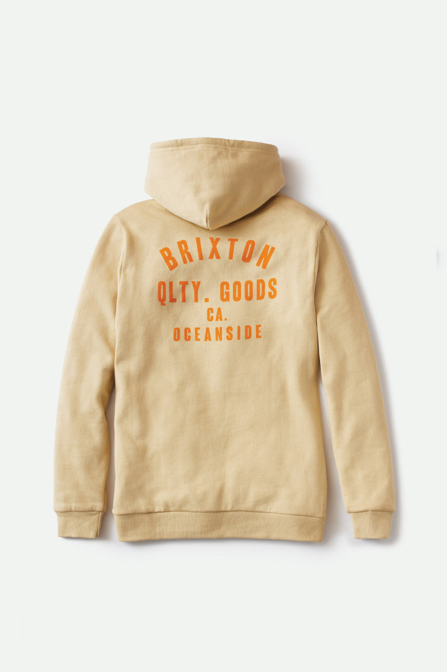 Men's Brixton Woodburn Oceanside Fleece Hoodie Orange | 0479586-BI