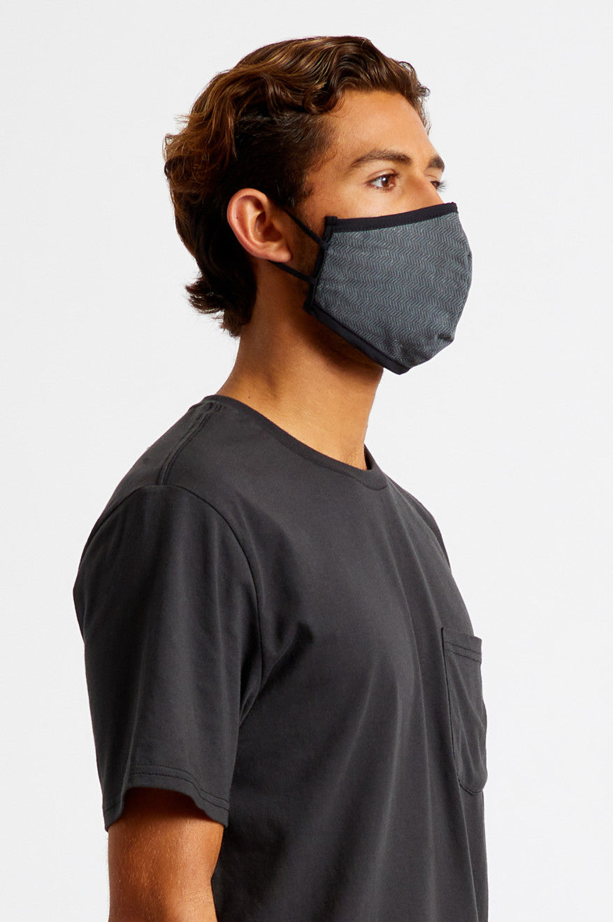 Unisex Brixton Antimicrobial 4-Way Stretch Face Masks Black | 0287431-IW