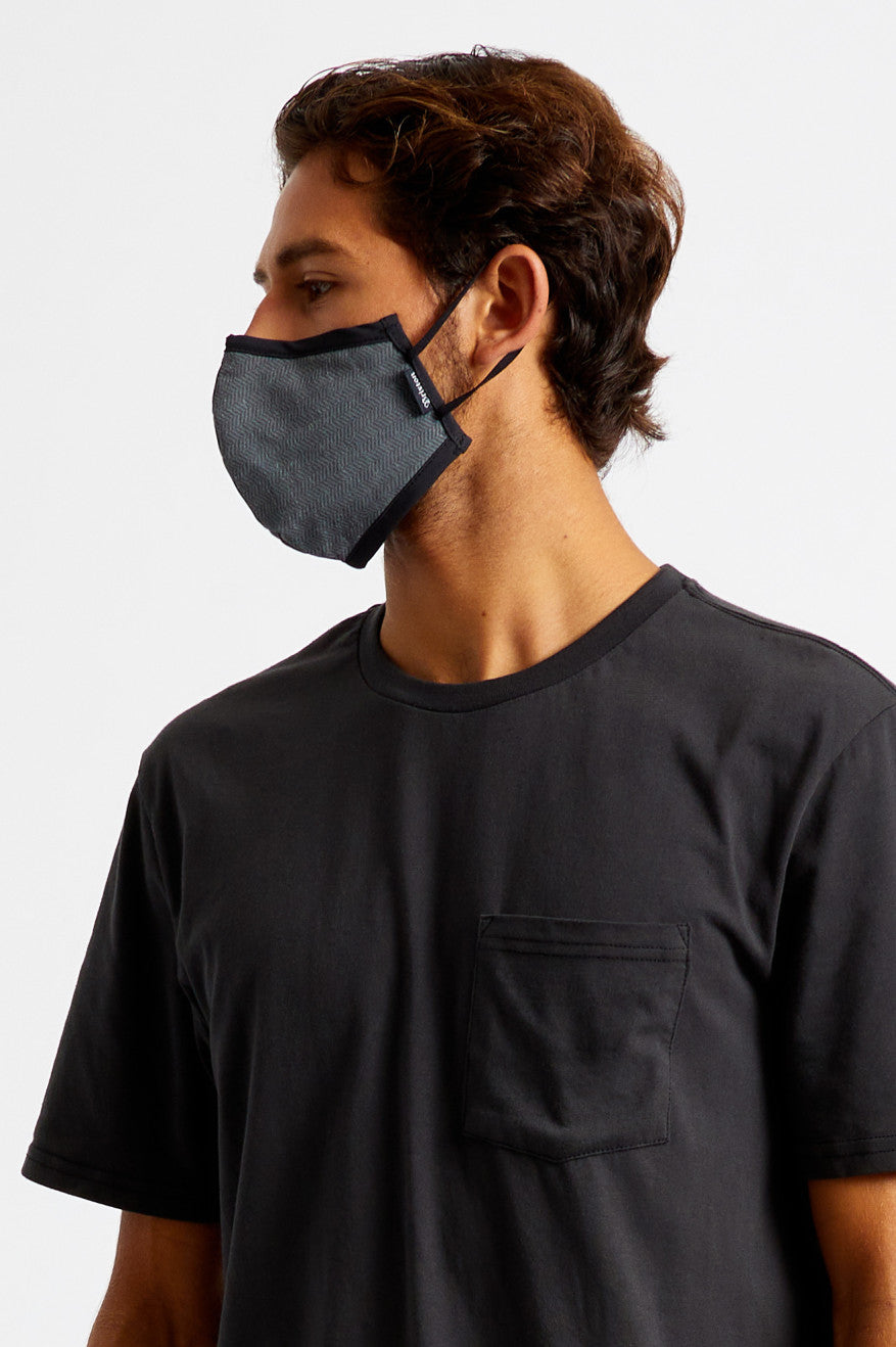 Unisex Brixton Antimicrobial 4-Way Stretch Face Masks Black | 0287431-IW