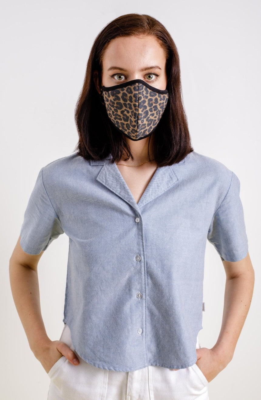 Unisex Brixton Antimicrobial 4-Way Stretch Face Masks Leopard | 5306248-ZX