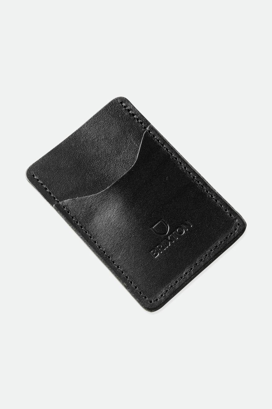 Unisex Brixton Artifact Leather Card Holder Wallet Accessories Black | 2036175-MX