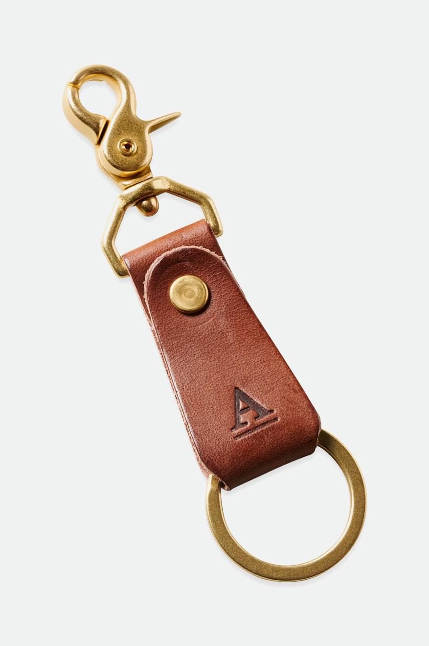 Unisex Brixton Artifact Leather Key Clip Accessories Brown | 5630482-EZ