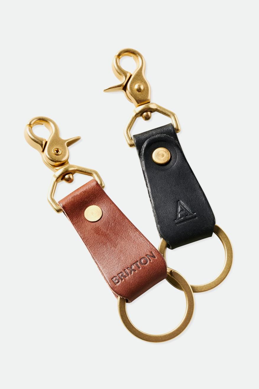 Unisex Brixton Artifact Leather Key Clip Accessories Brown | 5630482-EZ