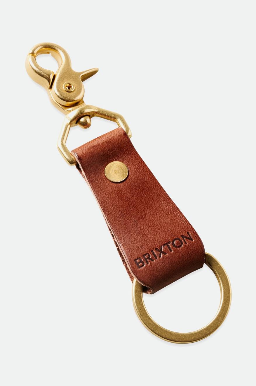 Unisex Brixton Artifact Leather Key Clip Accessories Brown | 5630482-EZ