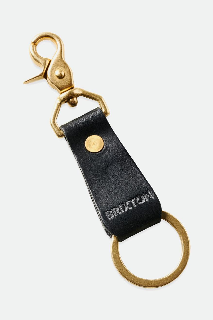 Unisex Brixton Artifact Leather Key Clip Accessories Black | 6982457-NB