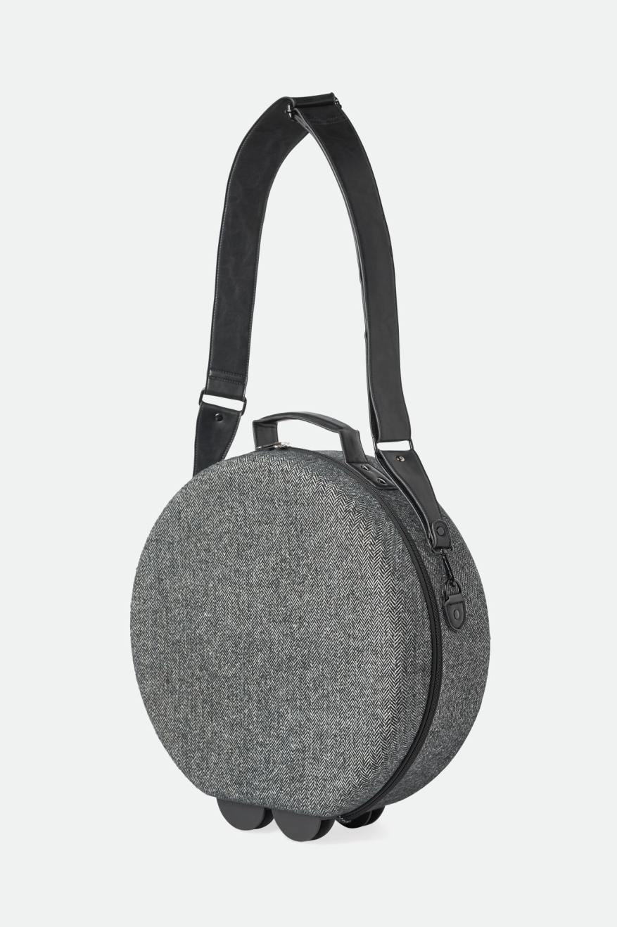 Unisex Brixton Done Proper Fedora Travel Case Accessories Grey / Black | 2549081-VM