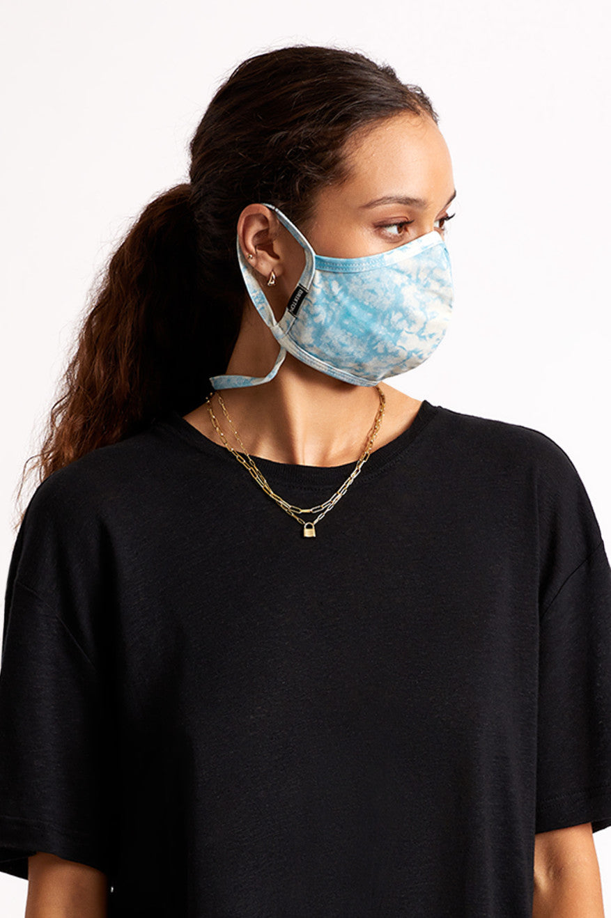 Unisex Brixton Everything Face Masks Blue Orange Wash | 9217504-HD