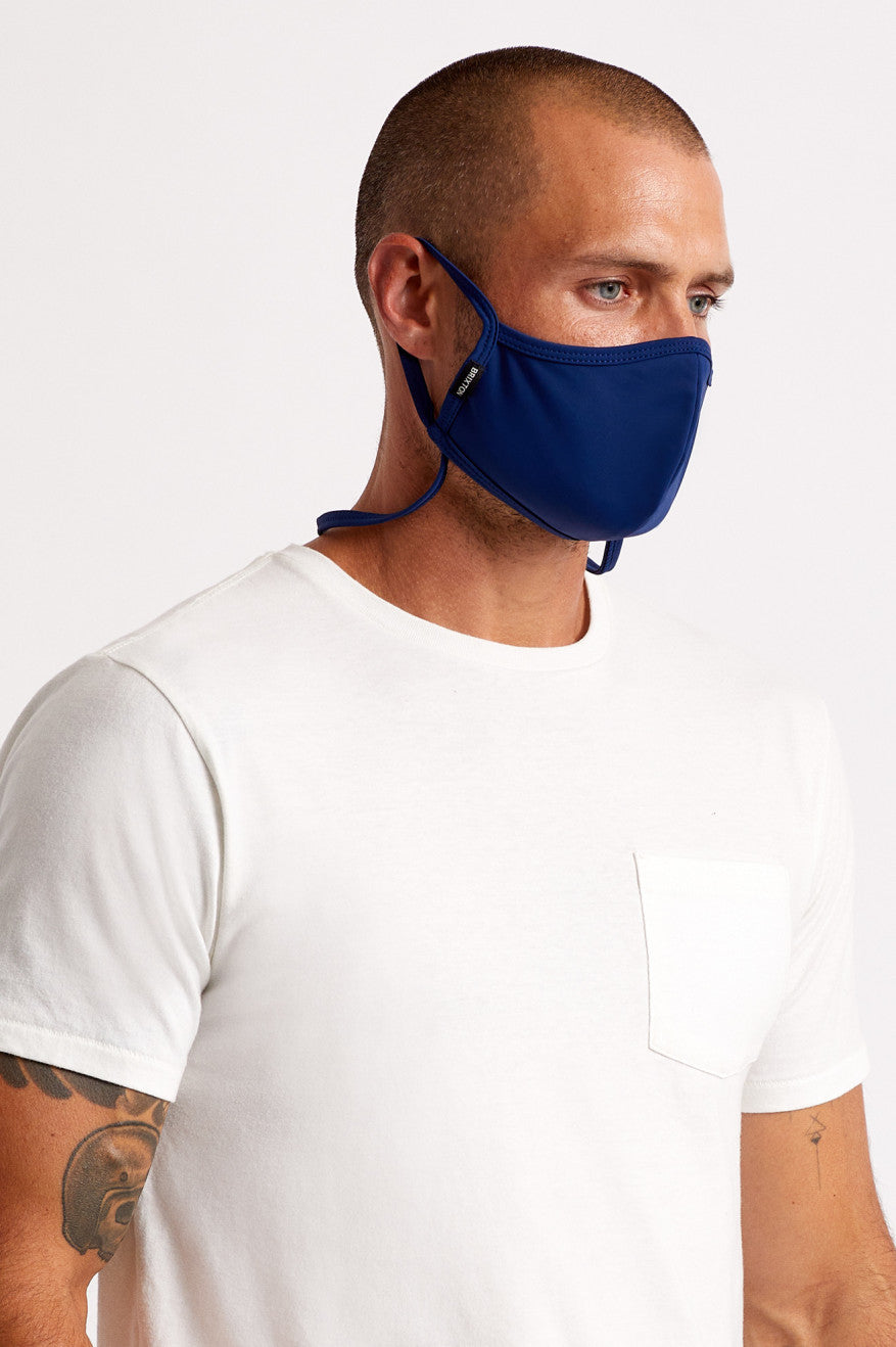 Unisex Brixton Everything Face Masks Navy / Brown | 3470829-BE