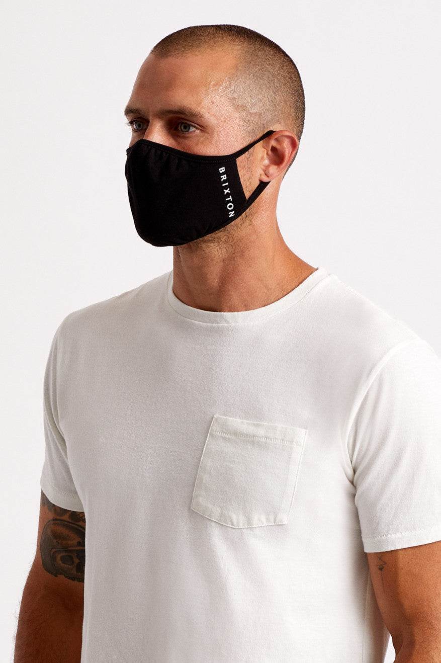 Unisex Brixton Tee Face Masks Black | 5864930-AT