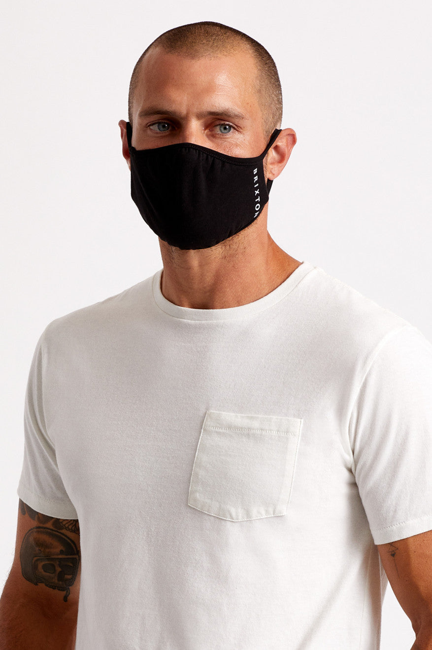 Unisex Brixton Tee Face Masks Black | 5864930-AT