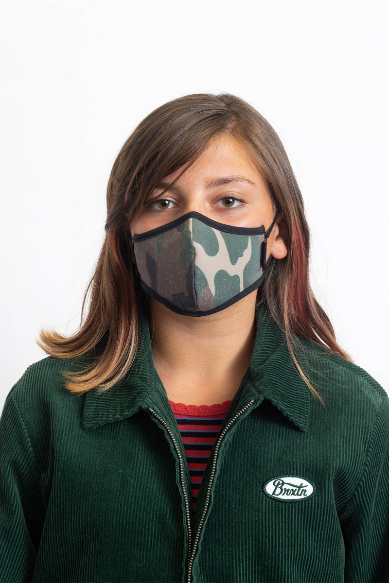 Unisex Brixton Youth Antimicrobial Face Masks Camo | 1647038-JE