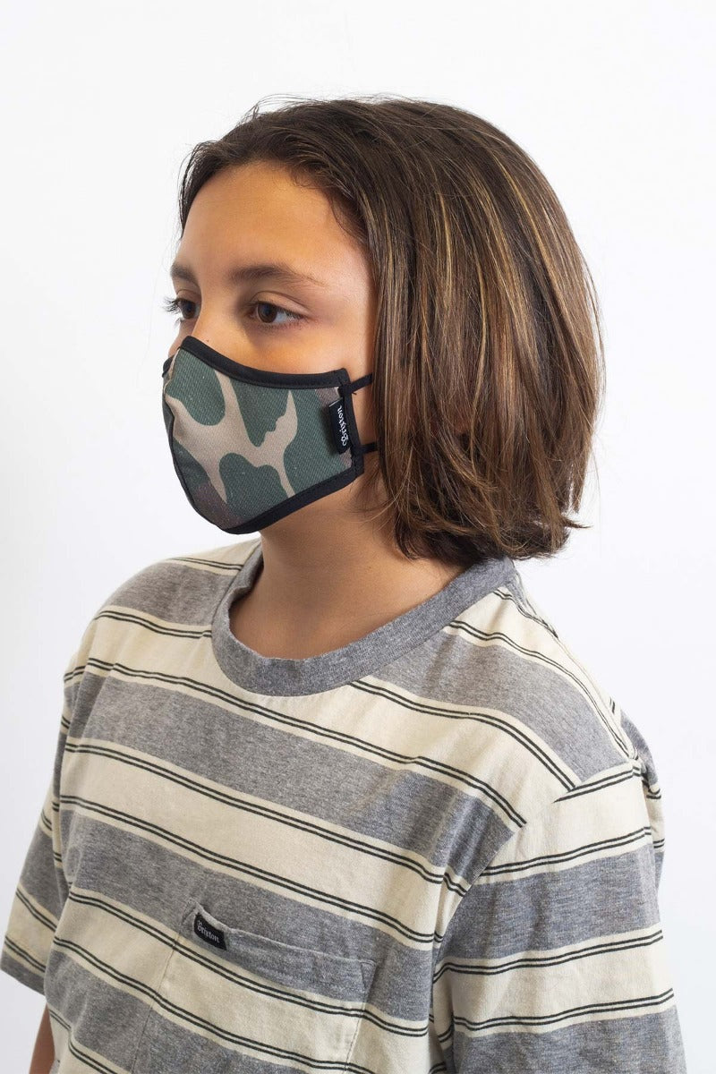 Unisex Brixton Youth Antimicrobial Face Masks Camo | 1647038-JE