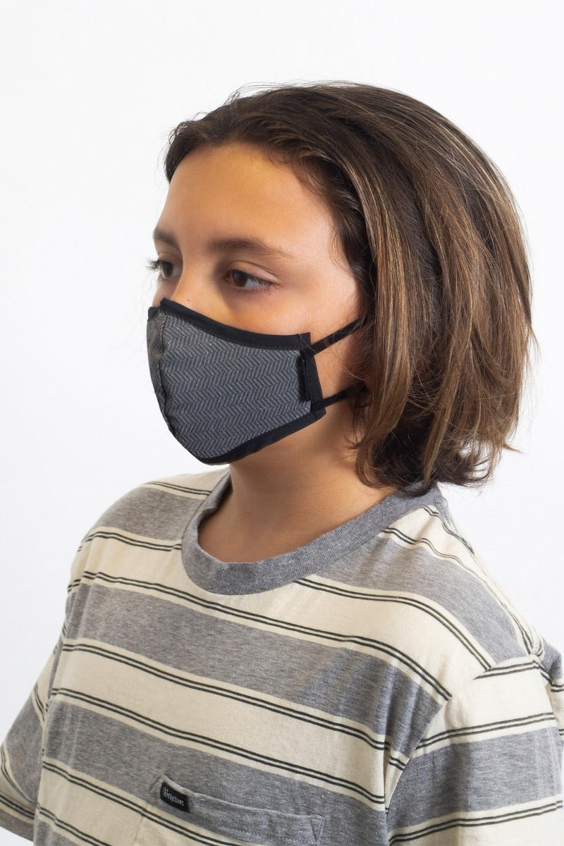 Unisex Brixton Youth Antimicrobial Face Masks Black | 6730542-KB