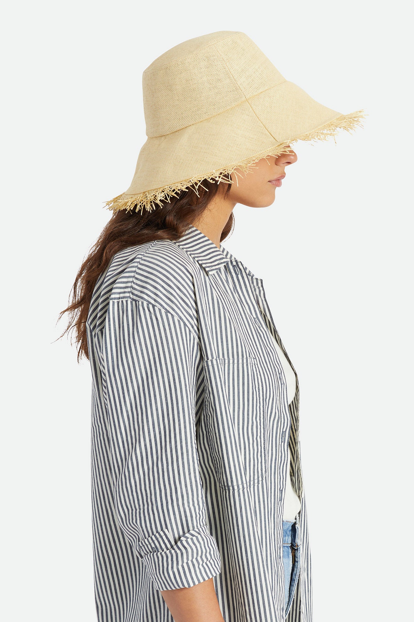 Women's Brixton Alice Bucket Straw Hats Brown | 8259061-QC