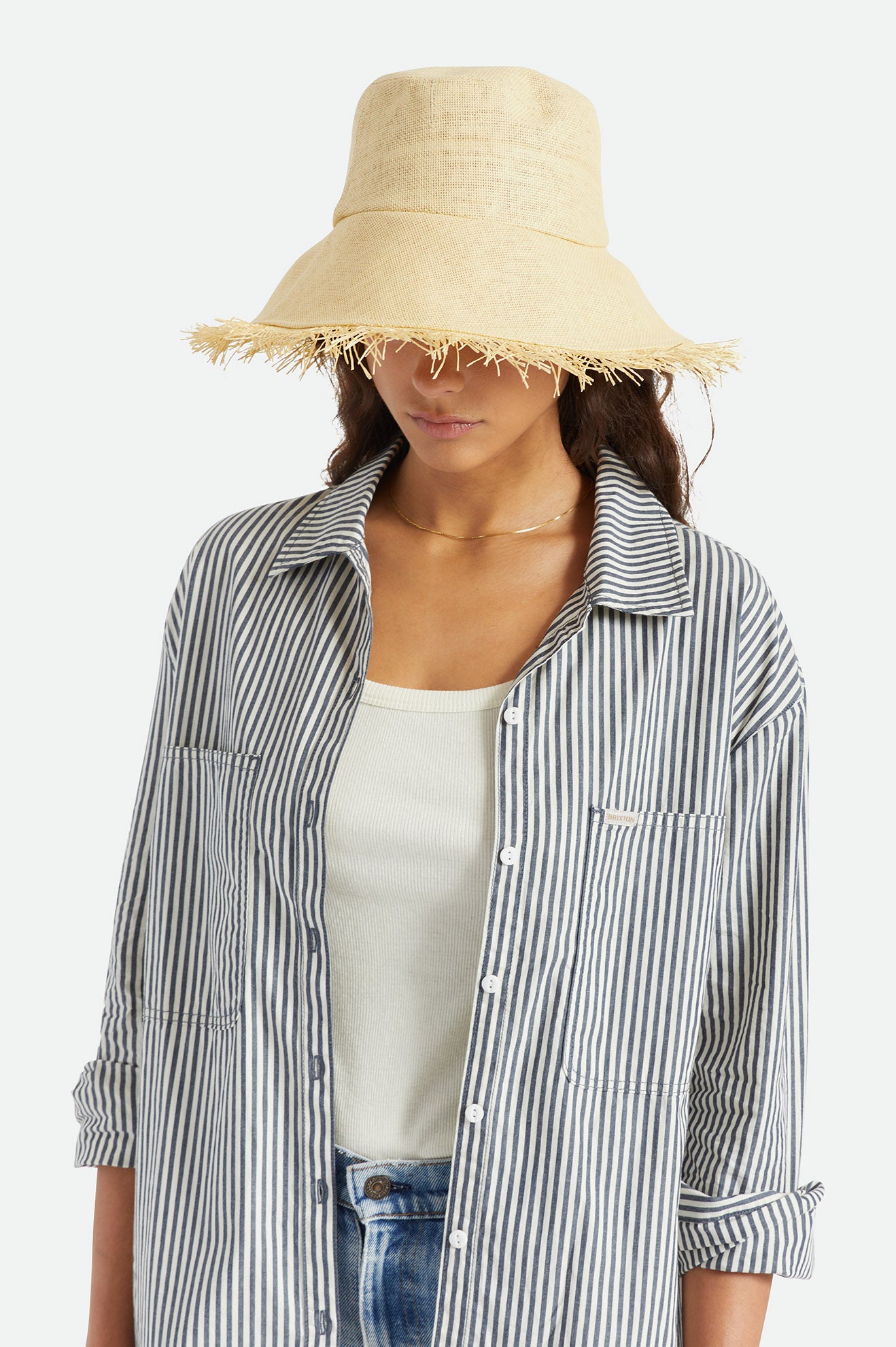 Women's Brixton Alice Bucket Straw Hats Brown | 8259061-QC