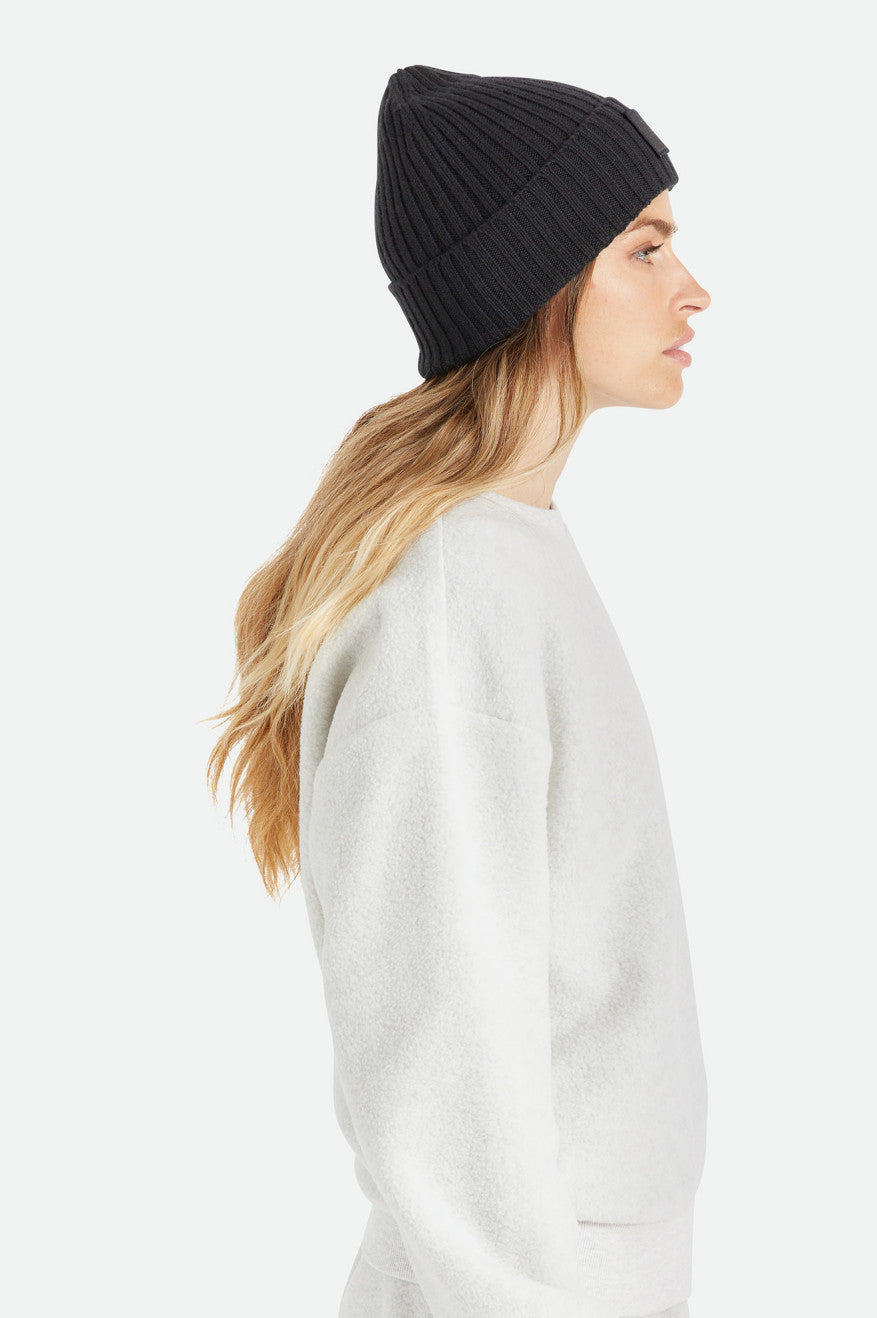 Women's Brixton Alpha Square Merino Wool Beanie Black | 1503726-FV