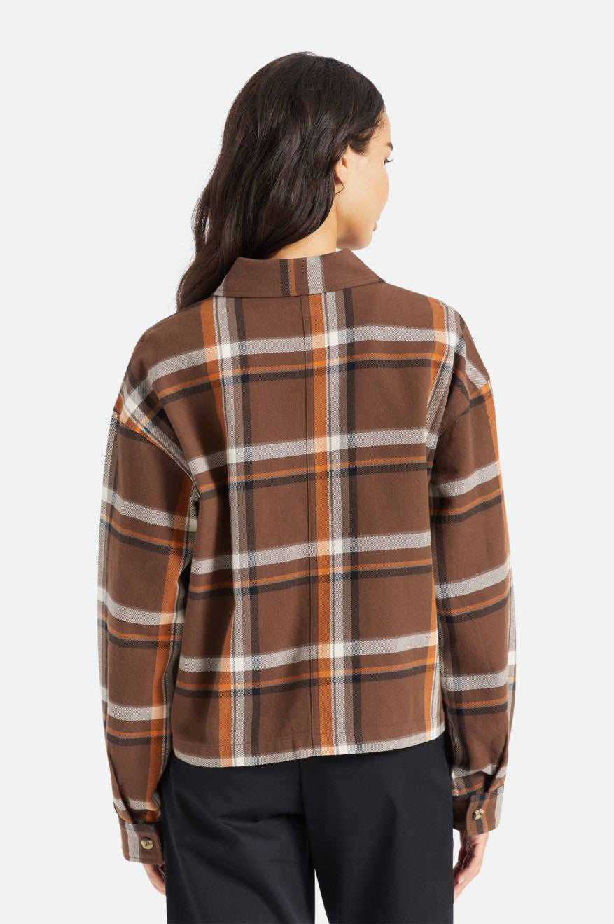 Women's Brixton Bowery L/S Flannels Brown | 2657314-HO